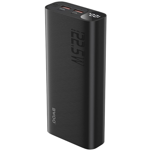 Фото - Батарея мобильная BWOO 22,5W 20000 mAh power bank with LCD screen, black (BO-P44) Фото - Батарея мобильная BWOO 22,5W 20000 mAh power bank with LCD screen, black (BO-P44)