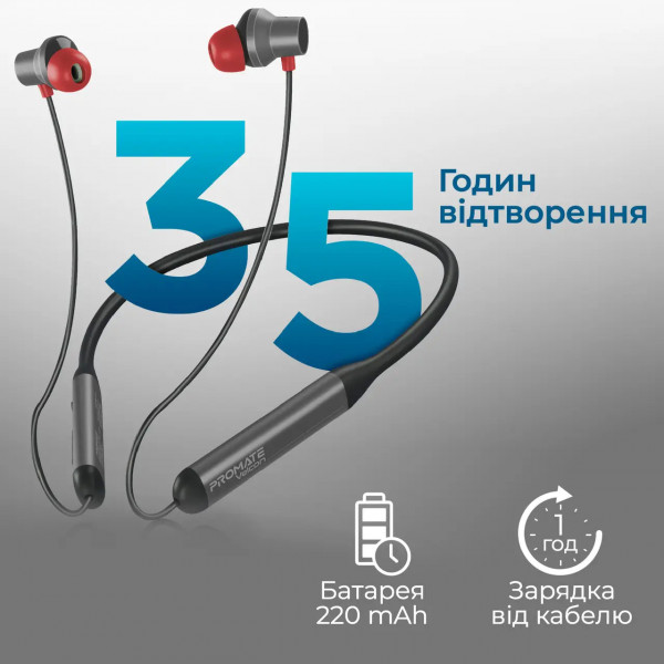 Фото - Наушники вкладыши беспроводные Promate Velcon.Black