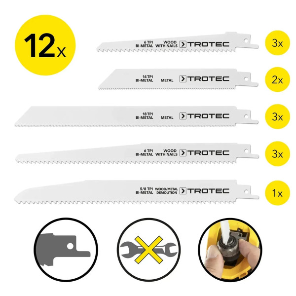 Фото - Полотно Trotec 12 шт. Wood/Metal Set (6215001210)