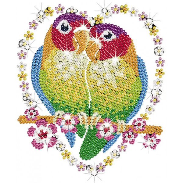 Фото - Алмазная живопись Sequin Art Попугаи Неразлучники Blue (SA1002)