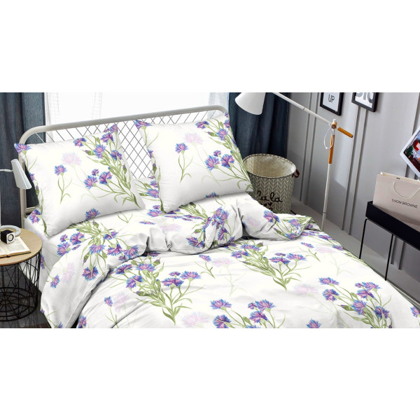 Фото - Комплект постельного белья Zastelli J3754-10 Васильки жатка 2х145х210 Разноцветный (22211)