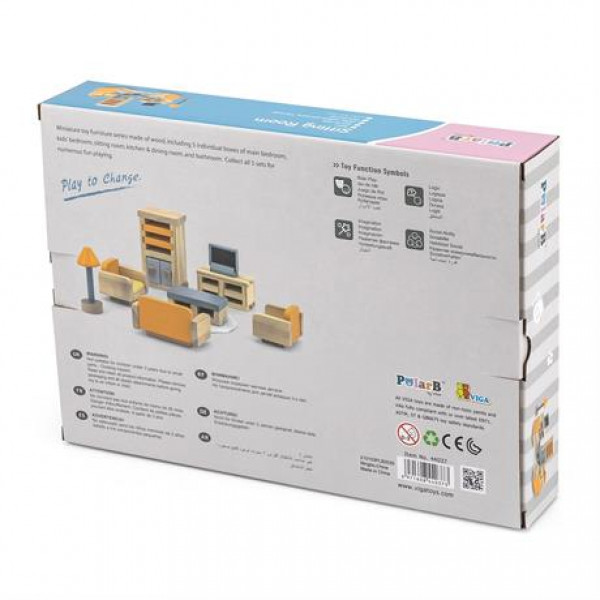 Фото - Мебель и домики для куклы PolarB Гостиная (44037)