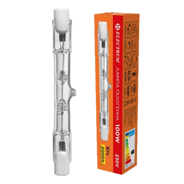 Фото - Лампочка галогенная Electrum 100W R7s 2800K (A-HL-0054)