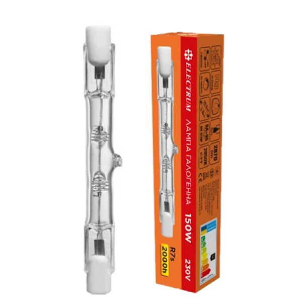Фото - Лампочка галогенная Electrum 150W R7s 2800K (A-HL-0055)