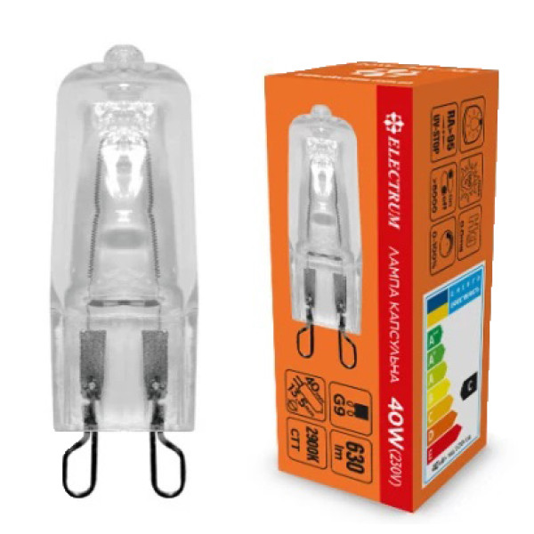 Фото - Лампочка галогенная Electrum 40W G9 2800K (A-HC-0121) Фото - Лампочка галогенная Electrum 40W G9 2800K (A-HC-0121)