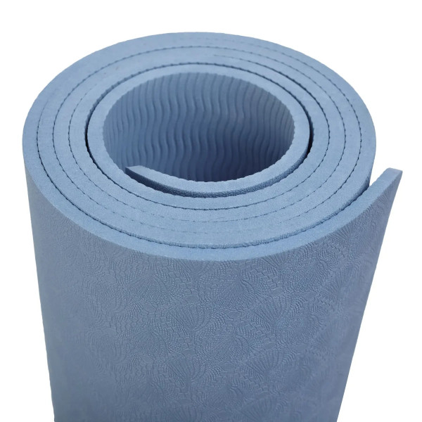 Фото - Коврик для йоги и фитнеса TECOFIT TPE Mat single color 183х61х0.6 см Blue (TOP18074471)