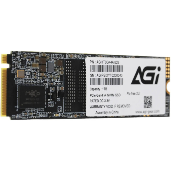 Фото - SSD-накопитель внутренний AGI SSD 1Tb AGI AI828 M.2 2280 PCIe 1.4 3D NAND Retail (AGI1T0G44AI828-CB)