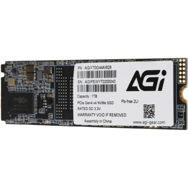 Фото - SSD-накопитель внутренний AGI SSD 1Tb AGI AI828 M.2 2280 PCIe 1.4 3D NAND Retail (AGI1T0G44AI828-CB)
