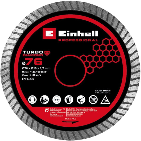 Фото - Диск алмазный Einhell TP-CO 18/76-C Li 76х10 мм (4440470)