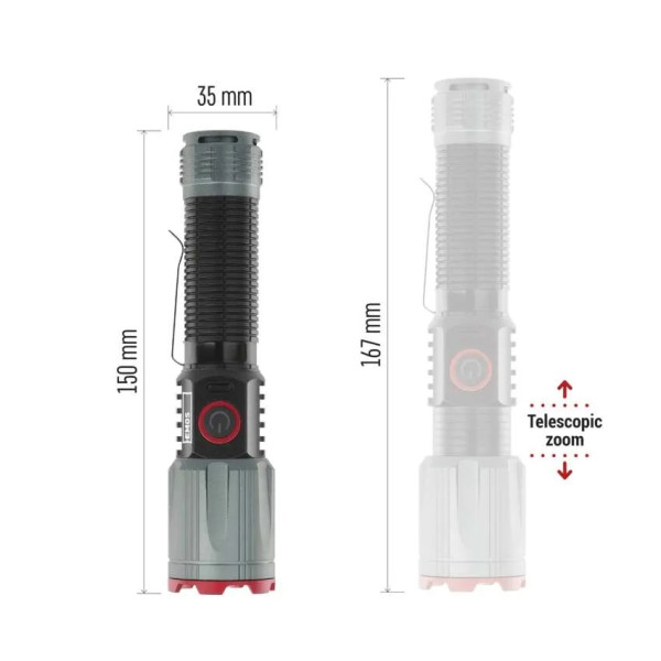 Фото - Фонарь EMOS P3121 1200 Lm 2200 mAh метал фокус