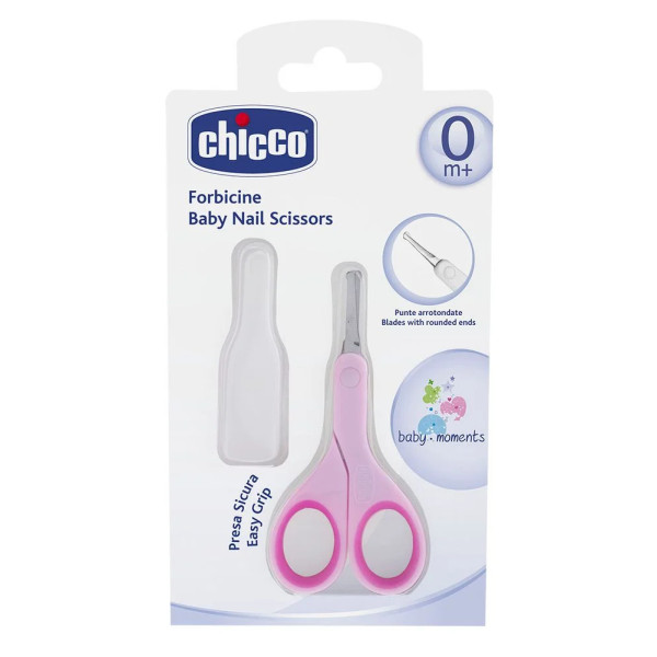 Фото - Ножницы маникюрные детские Chicco с колпачком розовые (05912.10)