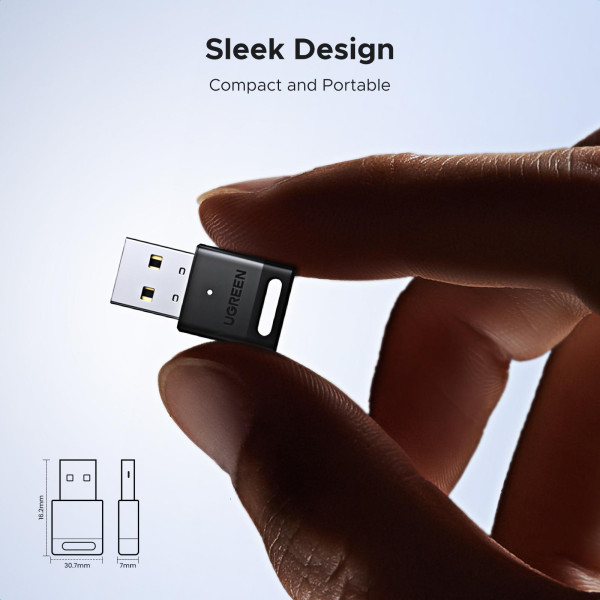 Фото - Адаптер сети Bluetooth USB UGREEN CM748 Bluetooth 5.4 Black (45134)