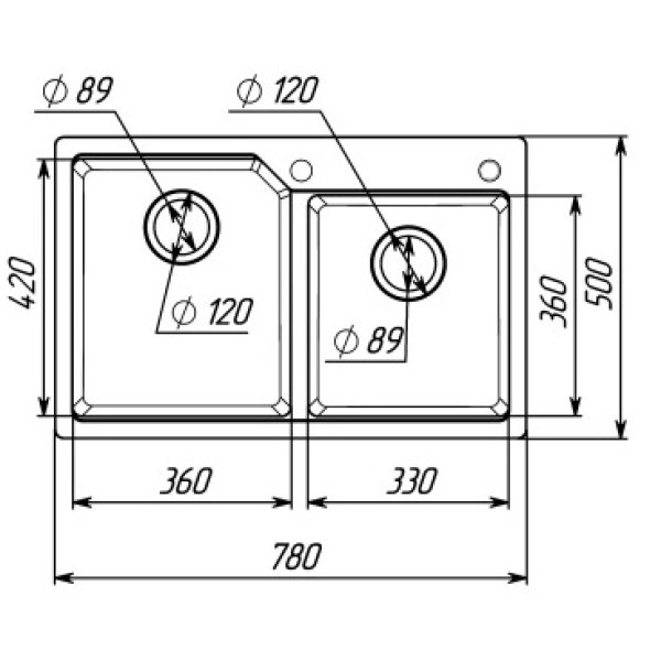 Фото - Мойка кухонная VALESO 7850 HARMONY матовая Карамель