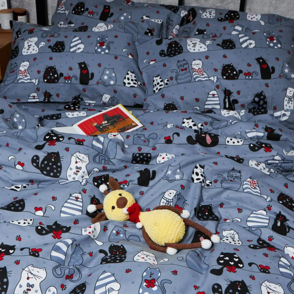 Фото - Комплект постельного белья Moon&Star Бязь Gold Люкс Feline Fun 175х210 нав. х70х70 (MS-820006309)