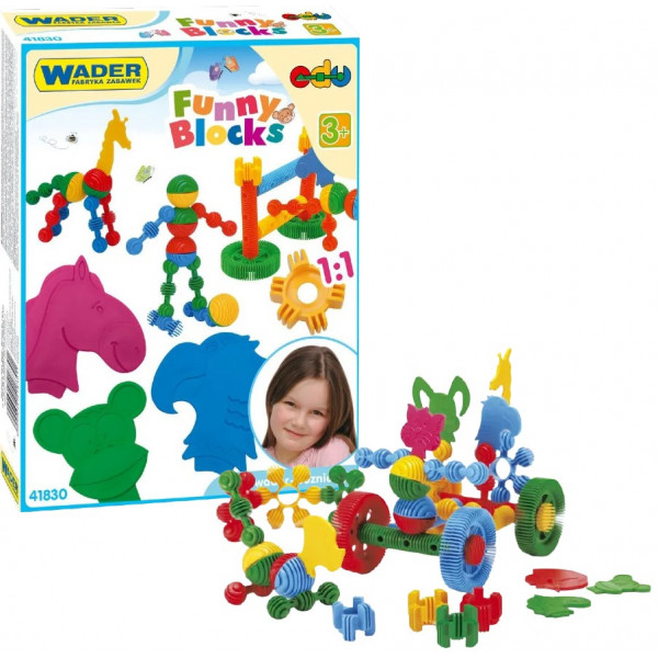 Фото - Пластиковый конструктор для малышей Wader Funny Blocks (41830)