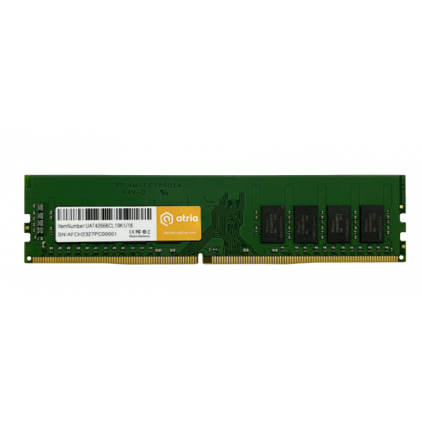 Фото - Память DDR ATRIA 16Gb DDR4 2666MHz (UAT42666CL19K1/16)