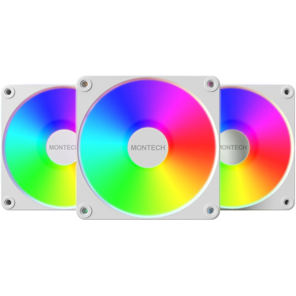 Фото - Корпусный вентилятор Montech GF120R V2 ARGB PWM 3I1(W) Фото - Корпусный вентилятор Montech GF120R V2 ARGB PWM 3I1(W)