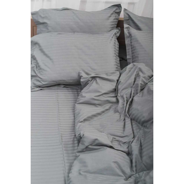 Фото - Пододеяльник полуторный евро Moon&Star Satin Stripe Stripe Gray 160x220 см (MS-870000461)