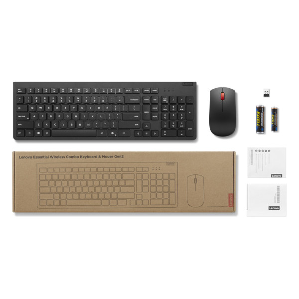 Фото - Клавиатура+мышь беспроводная Lenovo Essential Wireless Combo Gen2 AI UA (4X31R64454)