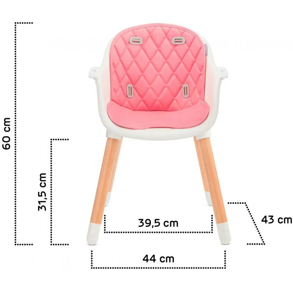 Фото - Стульчик для кормления классический Kinderkraft Sienna Pink (KKKSIENPNK0000)