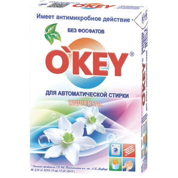 Фото - Стиральный порошок O'key Universal 400 г (4820049380903)