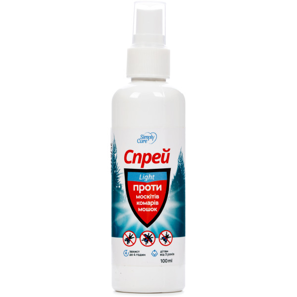 Фото - Спрей от насекомых Simply Care от комаров Лайт 100 мл №1 (4820055141307)