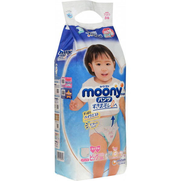 Фото - Одноразовые подгузники-трусики Moony Girls XL 12-22 кг 38 шт. (4903111208098)