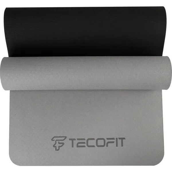 Фото - Коврик для йоги и фитнеса TECOFIT Dual Color TPE Mat 183х61х0.6 см Black/Grey (TOP18013825/1)