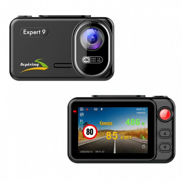 Фото - Видеорегистратор Aspiring Expert 9 Speedcam WI-FI GPS 2K 2 cameras (EX123SS)