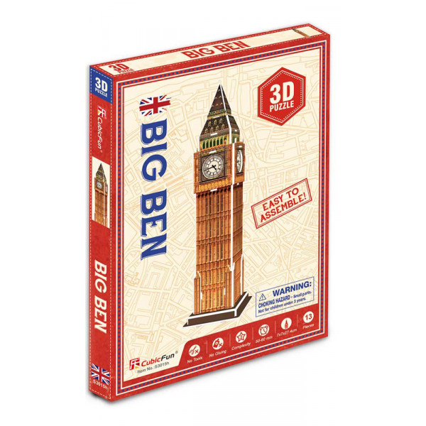 Фото - 3D пазлы Cubic Fun "Биг Бен" серия мини (S3015h)
