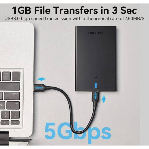 Фото - Внешний карман Vention USB 3.0 Micro-B Black (KPAB0)