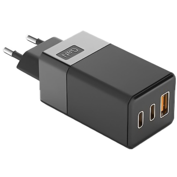 Фото - Сетевое зарядное устройство Profit U65 GAN PD QC3.0, 65W USB A+2C Black (000001842)
