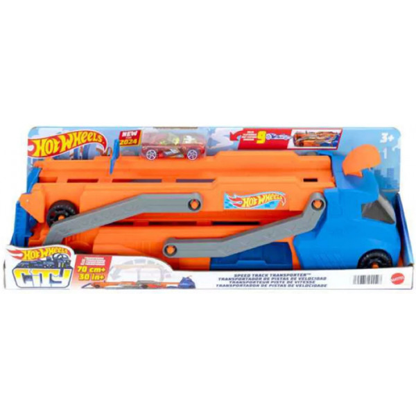 Фото - Базовая машинка Hot Wheels Грузовик "Молниеносный автотранспортер" (HYT83)