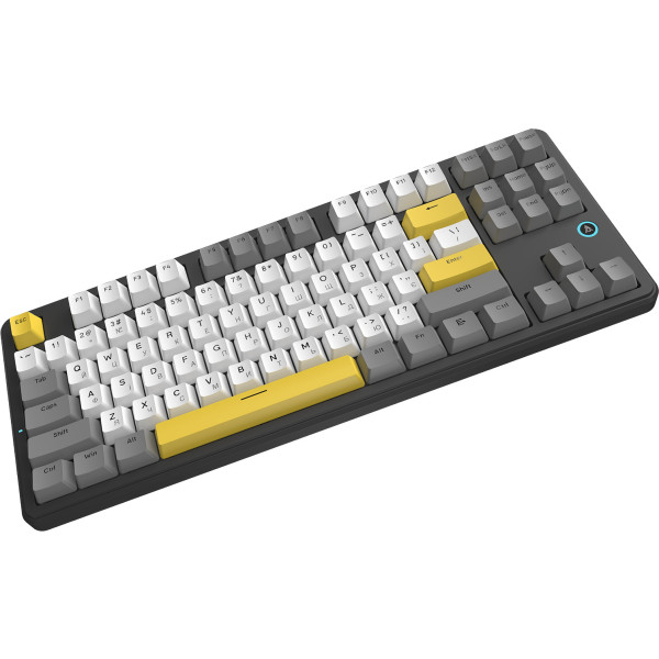 Фото - Клавиатура проводная игровая Ajazz AK870 V2 Flying Fish switches Black Gray Yellow (AK870-V2-FF-BGY)