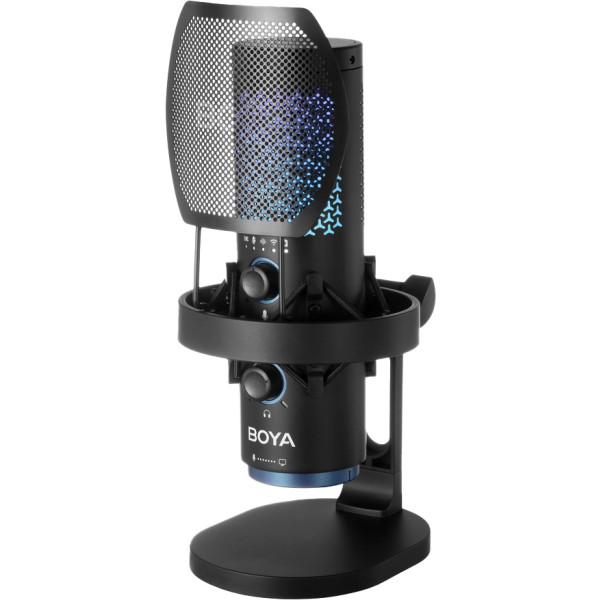 Фото - Микрофон для компьютера беспроводной Boya K5-02 RGB Black