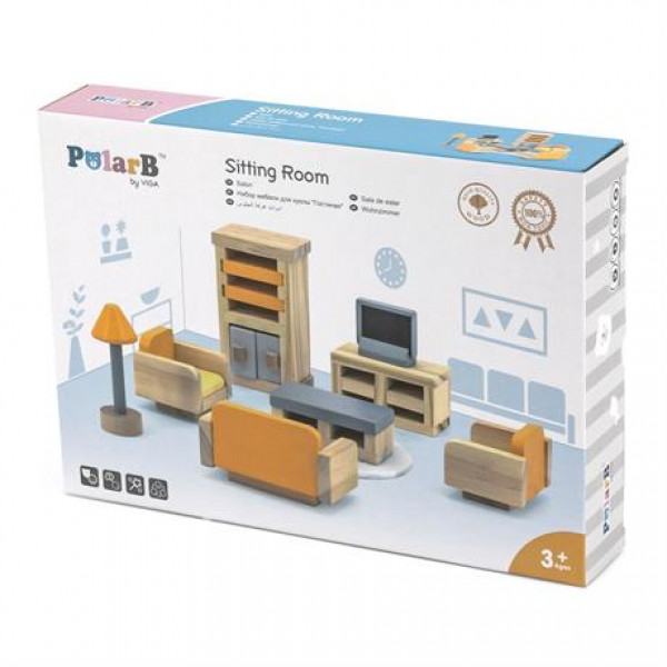 Фото - Мебель и домики для куклы PolarB Гостиная (44037)