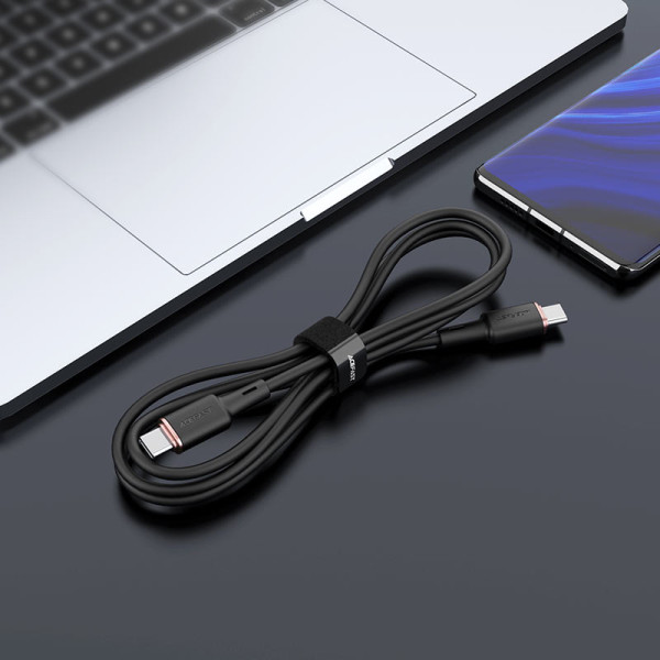 Фото - Кабель синхронизации данных AceFast C2-03 Type-C to Type-C 3A, 60W 1.2m Black (6974316280729)
