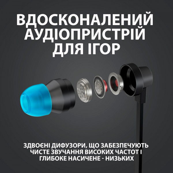 Фото - Наушники вкладыши проводные Logitech G333 Black (981-000924)