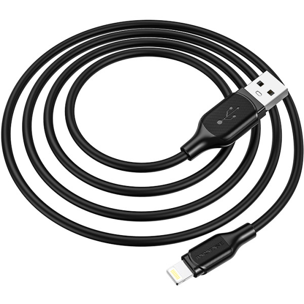 Фото - Кабель синхронизации данных BOROFONE BX42 USB to iP 2.4A, 1m Black (6931474736727)