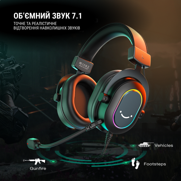 Фото - Гарнитура проводная игровая Fifine Black RGB (H6)