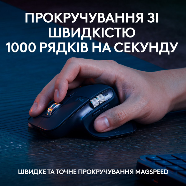 Фото - Клавиатура+мышь беспроводная Logitech MX Keys S Wireless Combo Graphite (920-011614)