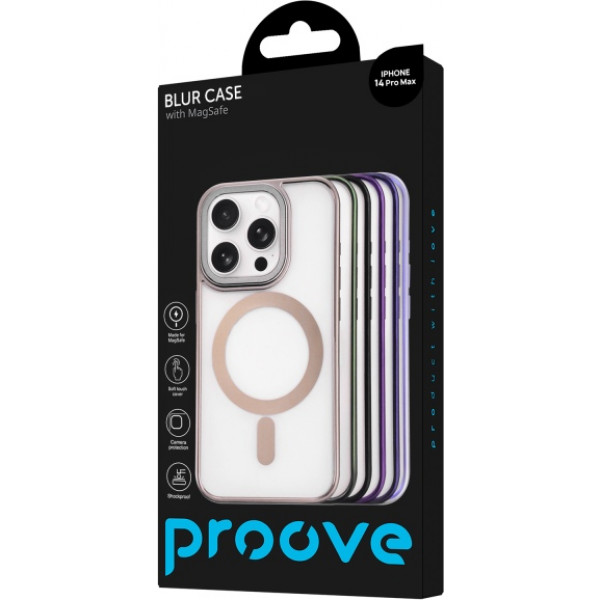 Фото - Чехол для смартфона Proove Blur Case with Magnetic Ring iPhone 14 Pro Max Midnight Blue (PCBCIP14P008)