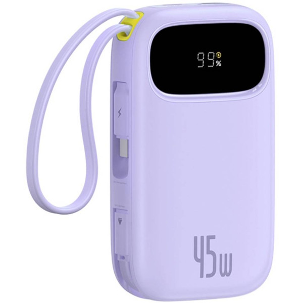 Фото - Батарея мобильная Baseus 20000mAh EnerFill FC31 45W PD,QC,USB-A,USB-C In/Out,built-in USB-C/Lightning cable Purple (E0028D02)