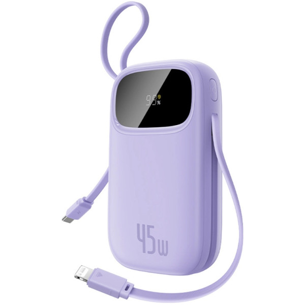 Фото - Батарея мобильная Baseus 20000mAh EnerFill FC31 45W PD,QC,USB-A,USB-C In/Out,built-in USB-C/Lightning cable Purple (E0028D02)