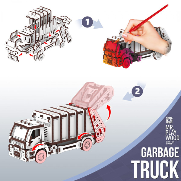 Фото - 3D пазлы Mr.Playwood Мусоровоз (10802)