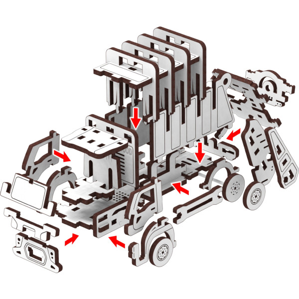 Фото - 3D пазлы Mr.Playwood Мусоровоз (10802)