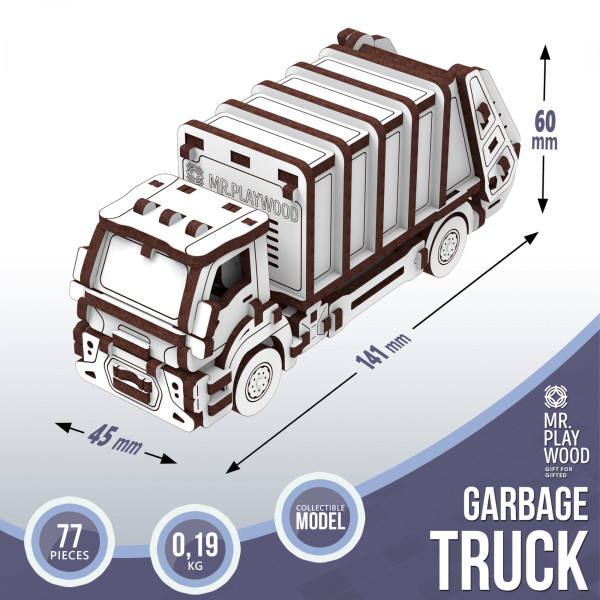 Фото - 3D пазлы Mr.Playwood Мусоровоз (10802)
