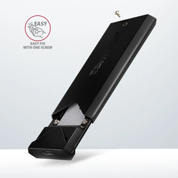 Фото - Внешний карман AXAGON USB-C 10Gbps - M.2 NVMe SSD BLACK ARROW box (EEM2-UB2)