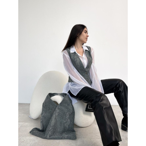 Фото - Шоппер ART KNIT Python бирюзовая 50x60 см (037852)