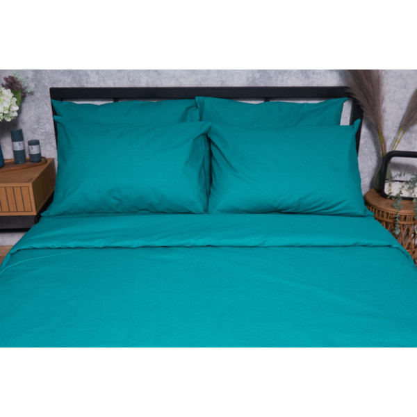 Фото - Комплект постельного белья Moon&Star Бязь Gold Люкс Green Deep 143х210х2 нав. 4х70х70 (MS-820001627)